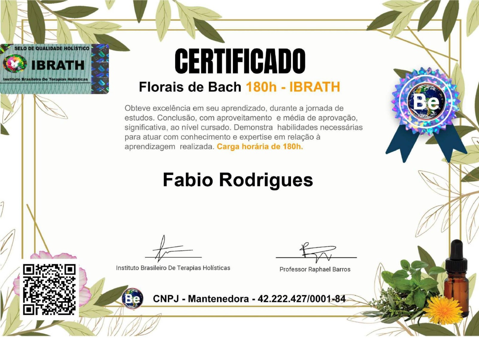 Certificado Florais
