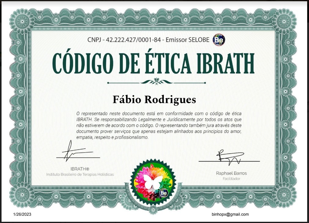 Certificado Etica