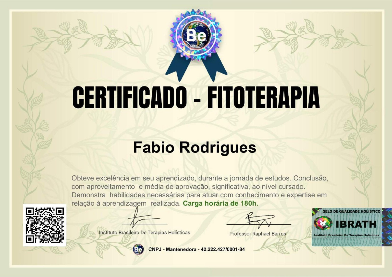 Certificado Fitoterapia